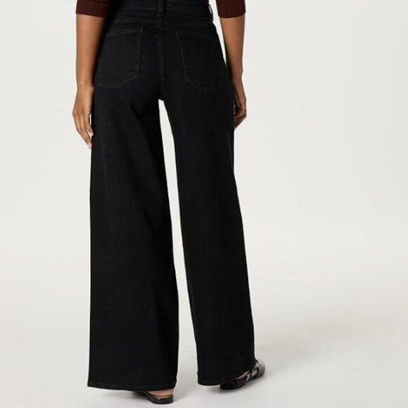 The Drop Women's Frida Relaxed Fit Jeans, Black, 35, Plus Size Black - Picture 2 of 9